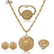 ZuoDi-Conjuntos de joyería coloridos dorados de Dubái para mujer, joyería nupcial nigeriana, conjunto de joyería africana de moda, marca 2024 - compra barato