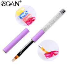 BQAN 1 шт., кисть для ногтей с эффектом омбре, стразы, ручка для рисования, УФ-гель, ручка для маникюра, кисть для дизайна ногтей, инструмент 2024 - купить недорого