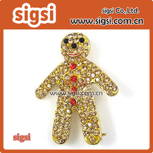 Gold metal rhinestone brooch 2024 - buy cheap