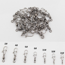 30Pcs 2# 4# 6# 8#10# 12#14# Stainless Steel Fishing Connector Pin Bearing Rolling Swivel Snap Pins Fishing Tackle Accessories 2024 - buy cheap