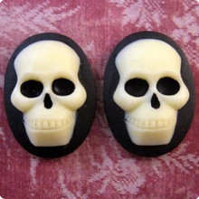 30*40mm Resin SKULL Cameo pendants,mix colors Resin Flower,resin Flower vintage pendants,DIY resin beads Craft jewelry 2024 - buy cheap