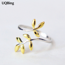 New Arrivals 925 Sterling Silver Rings Leaves Foliage Leaf Ring For Girl Women Rings Gift Jewelry 2024 - buy cheap