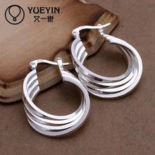 New fashion New Design silver plated jewelry Women's stud earrings brincos Earhook Trendy Wholesale Bridal Jewelry 2024 - buy cheap