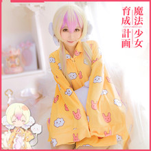 Magical Girl Raising Project Anime cosplay Sanjo Memu Nemurin Halloween woman Japanese cosplay Cartoon print pajamas costume 2024 - buy cheap