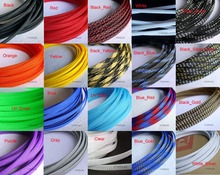 2M 6mm Wide 1/4" TIGHT Braided PET Expandable Sleeving Cable Wire Sheath Black/Red/Orange/Yellow/Green/Blue/Gray/White/Clear 2024 - buy cheap