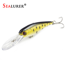 Sealurer 8g 9cm Floating Hard Fishing Minnow Lures Artificial Carp Fish Bait Crankbait 6# Hooks Pesca Wobbler Tackle 10 Colors 2024 - buy cheap