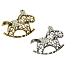 Forma animal bonito broches pinos cristal strass bronze liga broches unissex jóias terno acessórios 2024 - compre barato