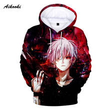 Aikooki Tokyo Ghoul 3D Hoodies Men / Women Sweatshirt Hooded 3D Print Red Design Streetwear Winter Hoody Casual Cotton Polluvers 2024 - buy cheap