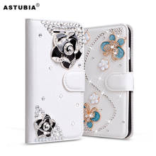 ASTUBIA Luxury For Huawei Honor 10 Case Flip PU Leather Rhinestone Case For Honor 10 View 10 V10 Case Cover Coque For Honor 10 2024 - buy cheap
