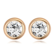 BAFFIN Original Round Crystals From Swarovski Stud Earrings For Women Party Accessories Pendientes Gold Color Wedding Jewelry 2024 - купить недорого