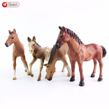 Wiben 4 шт./лот имитация лошади модель животных экшн и игрушка фигурки подарки для детей Высококачественная коллекция 2024 - купить недорого
