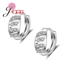 Elegant Ladies Women's 925 Stud Earring Hollow Design Ear Stud Earrings Jewelry With CZ Crystal  Cubic Zirconia Crystal 2024 - buy cheap