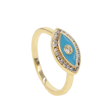 Женское кольцо с эмалью, Золотое кольцо с фианитами, модное кольцо moda, ювелирное изделие, опт, высокое качество, 2019 2024 - купить недорого