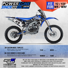 PowerZone imágenes de equipo personalizadas fondos calcomanías 3M pegatinas personalizadas para YAMAHA YZF450 YZ YZF WR WRF 2010 2011 2012 088 2024 - compra barato