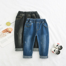 Korean Fashion 2019 New Baby Boys Denim Pants Kids Solid Cowboy Trousers Children's Casual Jeans Baby Boys Clothes 2-7 Years Old 2024 - buy cheap