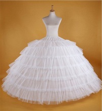 Vestido de baile grande e branco, anel anti-derrapante, para adulto, vestido formal de casamento, 7 folhas, longo de crinolina 2024 - compre barato