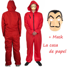 HOT! cosplay Filme Traje Roupas de Salvador Dali Dinheiro Assalto A Casa De La Casa de Papel de Papel Máscara de Halloween Carnaval Cosplay 2024 - compre barato