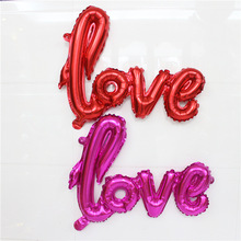 Globos de aluminio con letras de amor, 50 piezas, decoración para fiesta de boda, suministros para San Valentín y boda 2024 - compra barato