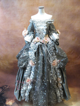 17 Do Século xviii Floral Marie Antoinette Barroco Rococó Prom Vestidos Off The Shoulder 2024 - compre barato
