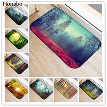 Hongbo Modern Style Forest Scenery Print Carpets Anti-slip Floor Mat Outdoor Rugs Fashion Front Door Mats 2024 - buy cheap