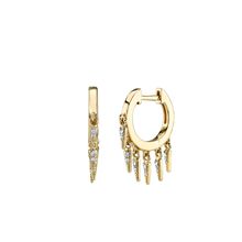 Charm hoop earring with spikes fashion Gold color women lady jewelry earring 2024 - buy cheap