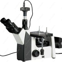 Microscópio metalúrgico trinocular invertido-amscope fornece 50x-1250x invertido microscópio metalúrgico trinocular + câmera 5mp 2024 - compre barato