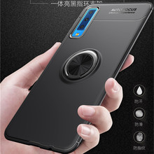 Para Samsung Galaxy A7 2018 de lujo anillo metálico suave de silicona caso de la cubierta para Samsung A7 2018 A750 SM-A750F completa casos de teléfono 2024 - compra barato