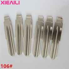 Xieaili 20 pçs/lote 106 # metal em branco sem corte flip remoto chave lâmina para chevrolet novo epica s227 2024 - compre barato