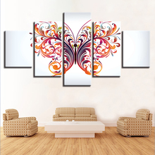 Pinturas modulares en lienzo carteles 5 piezas abstractas Color imágenes de mariposas decoración hogar sala de estar impresiones modernas arte de pared 2024 - compra barato