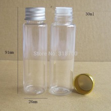 100 x 30ml Clear PET Bottle With Aluminum Cap , 1oz  Plastic Cream Bottle,Container.30cc  Pet packaging 2024 - buy cheap