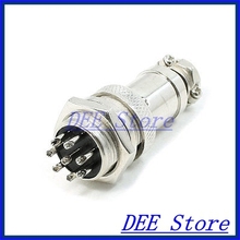 16mm Dia Hole Mounting Screw 8 Pin Metal Aviation Socket Connector Plug 2024 - buy cheap