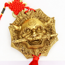 SHUN-espada de mordedura de León de cobre, piezas colgantes de cabeza de tigre Shoutou, decoración para el hogar 2024 - compra barato