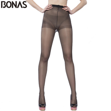 BONAS 3pcs/lot 15D Wholesale Black Nylon Tights Women Sexy Fashion Hosiery Seamless Pantyhose Solid Color Female High Elasticity 2024 - buy cheap