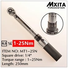 MXITA 1/4'' Drive 1-25NM 3% accuracy professional Torque Wrench Tools Click Adjustable Hand Spanner Ratchet Wrench Tool 2024 - buy cheap