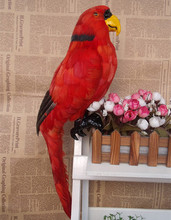 Большой 43x22 см Мандариновый попугай птица пена и перья попугай ручная работа, косплей, искусственный подарок a0106 2024 - купить недорого