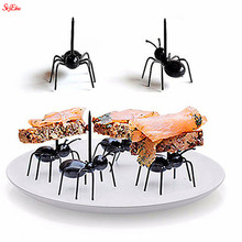 Top Sale 12Pcs Fruit Fork Ant Shape Forks Snack Cake Dessert Tableware For Home Kitchen Party Dinner Fruit Pick Kitchen Tools 5Z 2024 - buy cheap