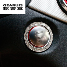 Cubierta Interior para botón de arranque de motor de coche, accesorios para Mercedes Benz GLA X156 CLA C117 A/B/C clase W205 GLC 2024 - compra barato
