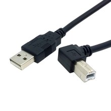 Nuevo Cable USB 2,0 A macho A B macho en ángulo recto para Escáner de impresora de 90 grados, Cable de disco duro de 1,5 m, 12 pies 2024 - compra barato
