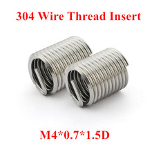 100pcs M4*0.7*1.5D Wire Thread Insert 304 Stainless steel M4 Screw Bushing, m4*1.5D Wire Screw Sleeve Thread Repair Insert 2024 - buy cheap