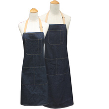 Dark Blue Denim Apron Large Size Cooking Baking Cotton Aprons With Pockets Strap For Men Women Barber Baker In Restaurant S M L 2024 - buy cheap