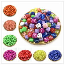 30PCS/Lot 6 Sided Portable Drinking Dice 8MM Acrylic Round Corner Board Game Dice Party Gambling Game Cubes Digital Dices 2024 - buy cheap
