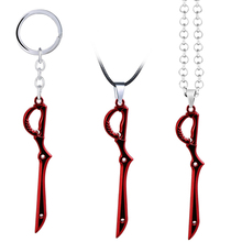 Anime Kill la Kill Keychains Red Pendant Chains Necklaces Car Keyring Key Holder Chaveiro  Key Chain For Men Women 2024 - buy cheap