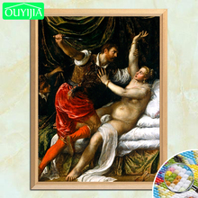 Tiziano Vecellio Famous Painting "Tarquin and Lucretia" 5D DIY Diamond Painting Full Square Diamond Embroidery Rhinestones Pic 2024 - buy cheap