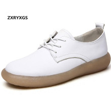 Hot 2022 Newest Comfort Soft Real Cowhide Leather Shoes Flat Non-slip Wear-resistant Women Sneakers Shoes Fashion Casual Shoes 2024 - buy cheap