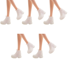 NK 5  Pairs Doll Shoes  White Sport High Heels Fashion Sandals For Barbie Doll  Accessories High Quality Baby DIY Toy 005A DZ 2024 - buy cheap