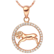 Circle Micro Paved  constellation Jewelry  Rose Gold Filled Womens Mens Aries Pendant Necklace Chain 2024 - buy cheap