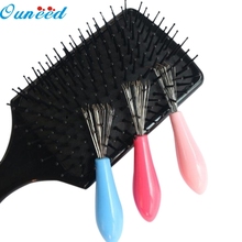 Ouneed Happy Home  1PC Hair Brush Comb Cleaner New Hair Brush Comb Cleaner Embedded Tool Plastic Cleaning Removable Handle 2024 - buy cheap