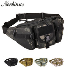 Norbinus bolsa de cintura multifuncional masculina, bolsa de peito com alça, cinto tático de quadril, bolsa militar masculina, resistente a desgaste, camuflagem 2024 - compre barato