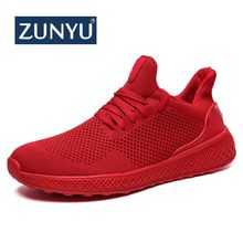 ZUNYU 2019 New Summer Fashion Men's Casual Shoes Flat Men Shoes Lightweight Comfortable Breathable Mesh Mens Walking Sneakers 2024 - buy cheap
