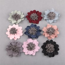 New 18PCS/Lot Fashion FloraJewelry Material Handmade DIY Flower Button Patch Sticker  for Girl Hair Clips Headband 2024 - buy cheap